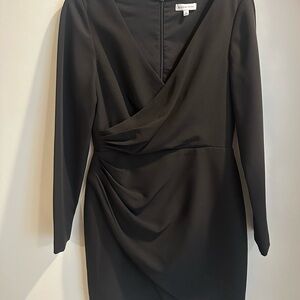 Elegant Black Wrap Dress